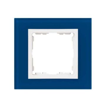 Marco para 1 elemento cristal azul interior blanco simon 82 nature