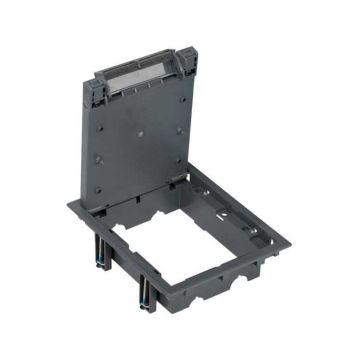 Tapa registro de suelo 3 módulos gris