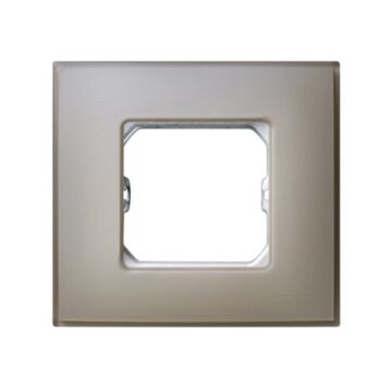 Marco para 1 elemento gris mate sin garras y con bastidor simon 27 neos