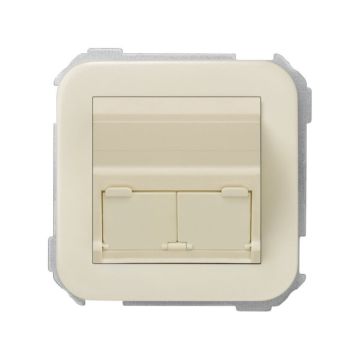 Base adaptadora simon 31 para conexiones informáticas marfil