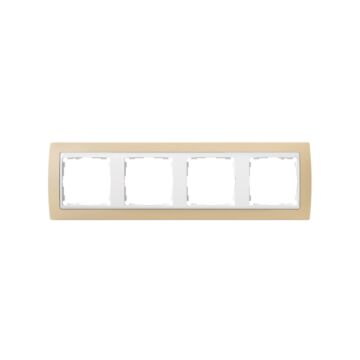 Marco para 4 elementos crema interior blanco simon 82