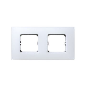 Placa simon 27 neos con 2 módulos anchos o 4 estrechos blanco mate