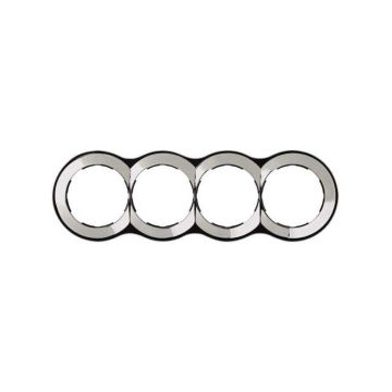 Placa simon 88 con 4 elementos 100x313mm 0 cromada
