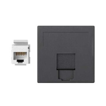 Placa v&d plana cg+1 rj45 cat.6 utp gr.