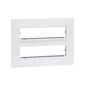 Placa simon 27 centralizaciones con 2 filas blanco nieve
