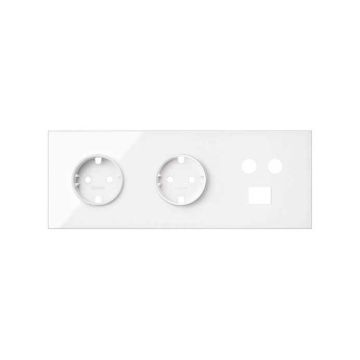 Kit front 3 el. 2 bases + tv + rj45