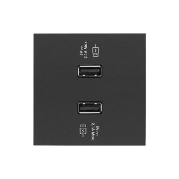 Tapa cargador usb 2 bocas carga rápida