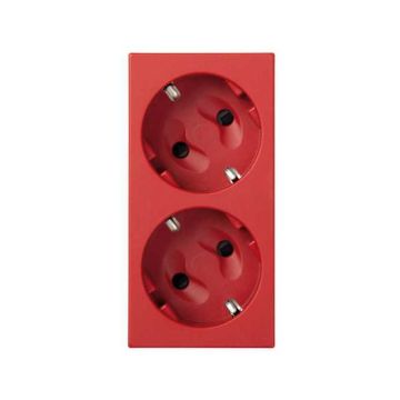 Base doble schuko a tornillo sin ind.ro