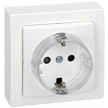 B.schuko monobloc blanca con obturador