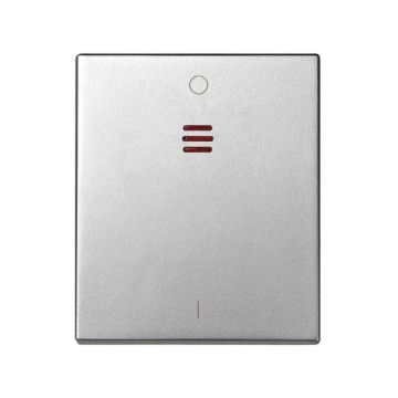 Tecla simon 82 centralizaciones bipolar con visor módulo ancho aluminio