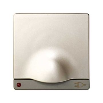 Tapa articulada enchufe simon 82 2p+tt lateral con led seguridad blanco