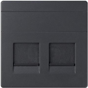 Tapa informatica 2 conectores rj45 univ.
