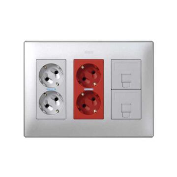 Kit caja pared sai para 2 rj 3 mód. al.