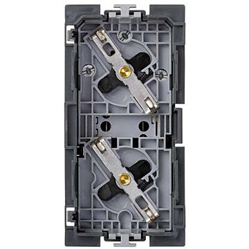 Base doble schuko por corte sin tapa