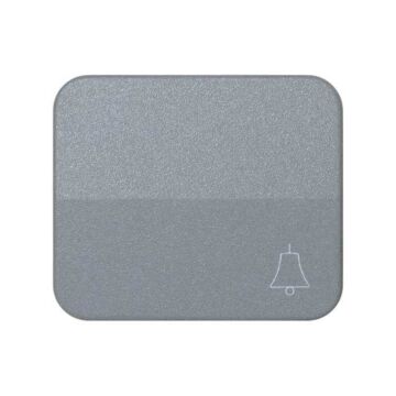 Tecla individual con grabado campana para pulsador gris simon 75