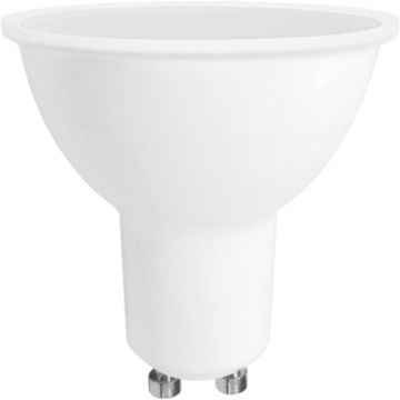 Lámpara LED ICON BASIC para un ahorro energético del 90%, de 7W de potencia, a 230V AC, 4000K y un flujo de 605lm. Angulo de apertura de 100° y casqui