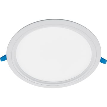 Downlight LED KENTAU de 20W, a 230V AC, 2249lm y 4000K, de forma circular y color blanco. De fácil instalación, montaje versátil y tecnología CellTech