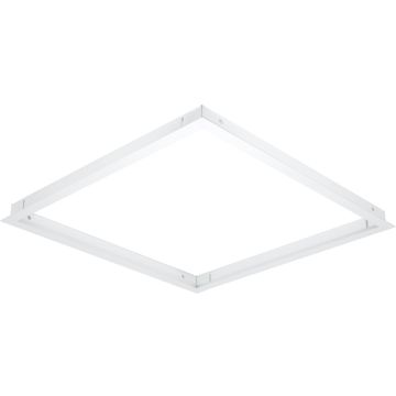 Marco de empotrar en techo de 0,5-20mm de espesor para las luminarias de la gama Decorativo Interior LED de Prilux, de 590 x 590 mm.