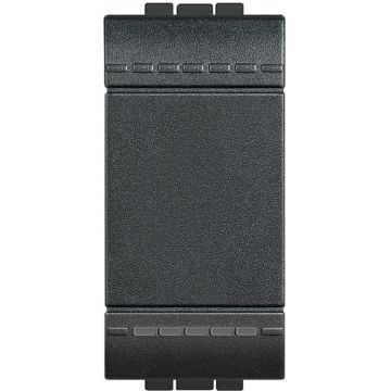 Pulsador luminoso livinglight 10a - 250 v~ - borne auto - 1 módulo - antracita