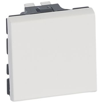 Conmutador 10a 250v 2 módulos blanco