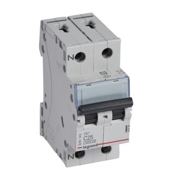 Magnetotérmico tx³ - 1p+n - 230v~ - 25a - curva c - 2 módulos