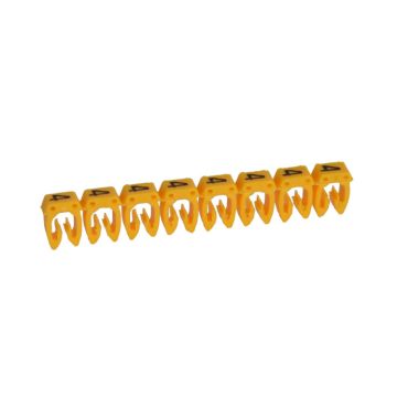 Etiqueta cab 3 para cableado de 0,5 a 1,5mm² - cifra 4 - amarillo