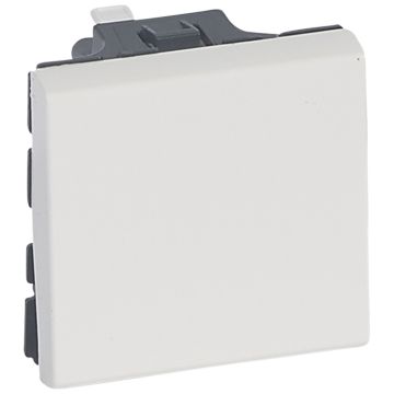 Pulsador 6a 250v 2 módulos blanco