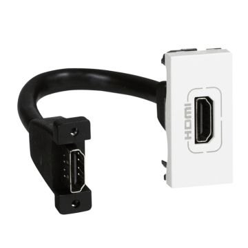 Base audio y vídeo mosaic - hdmi tipo a - preconectorizada - 1 módulo - blanco