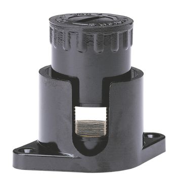 Borna anticizallante para evitar cortar cable con tuerca hexagonal. capacidad de la borna 2x50mm². paso de cable 9,5mm. altura 59mm