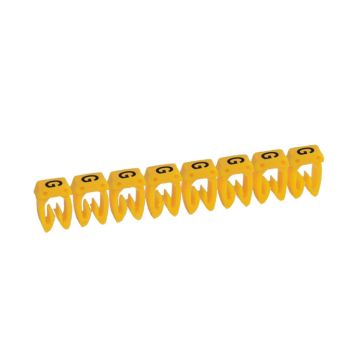 Etiqueta cab 3 para cableado de 0,5 a 1,5mm² - letra mayúscula g