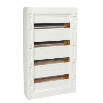 Caja modular de superficie xl³125 - 4 filas de 18 módulos