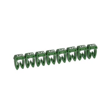 Etiqueta cab 3 para cableado de 0,5 a 1,5mm² - cifra 5 - verde