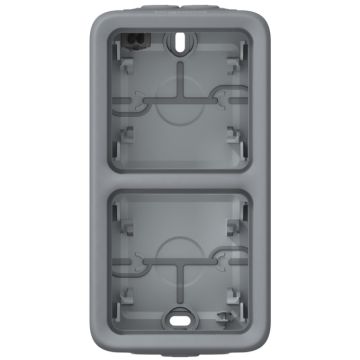 Caja con conos plexo modular gris - 2 elementos verticales