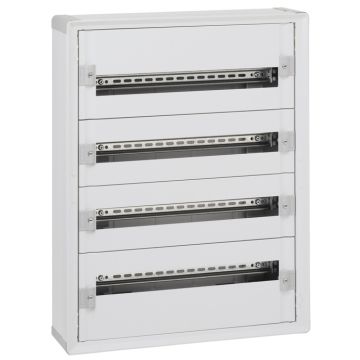 Caja distribución aislante xl³ 160 - totalmente modular - 4 filas de 24 módulos