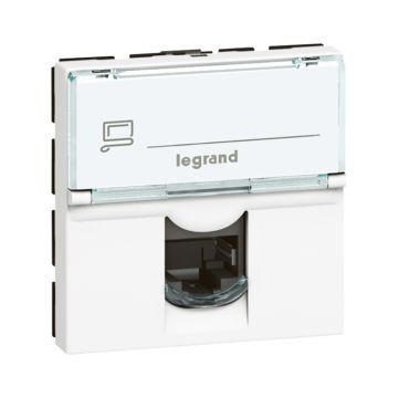 Base rj45 mosaic - cat.6 - ftp - 2 módulos - lcs² - blanco