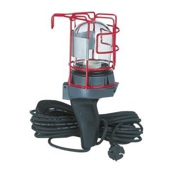 Lámpara portátil profesional 230v - 75 w ip55 incandescente, clavija 2p.para iluminar rincones inaccesibles. cable 10 m