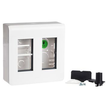 Caja mecanismos superficie mosaic-ii 2 columnas blanco