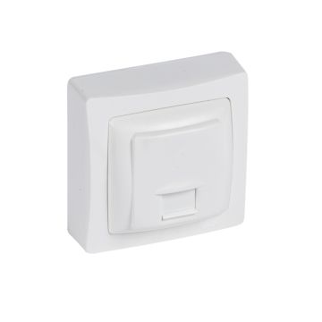Base de teléfono rj 12 - oteo - monobloc - 6 contactos - 1 salida - blanco