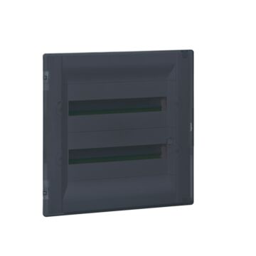 Caja de empotrar aislante practibox³ 2 filas - 36 módulos - puerta transparente