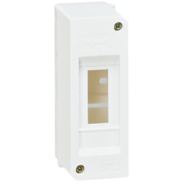 Caja cubrebornas ip 30 - autoextinguible 650 ºc - 2 módulos - blanco ral 9010