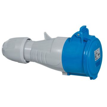 Base aérea p17 pro. 2p+t, 32a, 200/250 v~, ip44. color azul