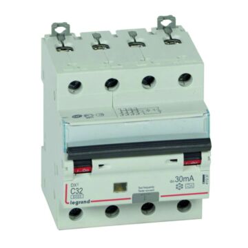Magnetotérmico diferencial dx³ 6000/10ka - 4p- 400v~ -32 a-curva c- 30ma-tipo a