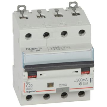 Magnetotérmico diferencial dx³ 6000/10ka - 4p- 400v~ -20 a-curva c- 300ma-tipo ac