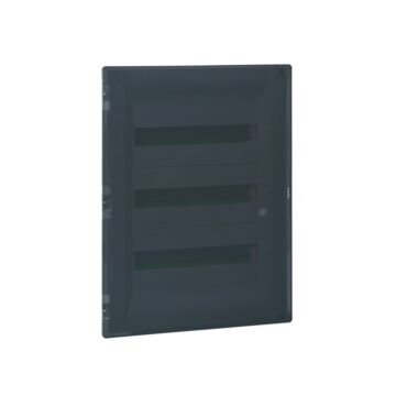 Caja de empotrar aislante practibox³ 3 filas - 54 módulos - puerta transparente