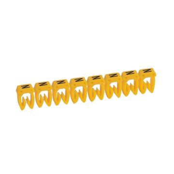 Etiqueta cab 3 para cableado de 4 a 6mm² - letra mayúscula n