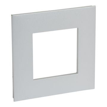 Placa valena next con 1 elemento aluminio/cromo