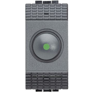 Regulador rotativo livinglight con conmutador incorporado - 60-500 w rl - 1 módulo - antracita