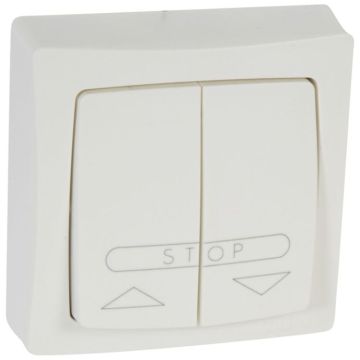 Pulsador doble para persianas - oteo - monobloc - blanco