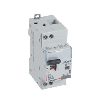 Magnetotérmico diferencial dx³ 6000/10ka - 1p+n- 230v~ -25 a-curva c- 30ma-tipo ac