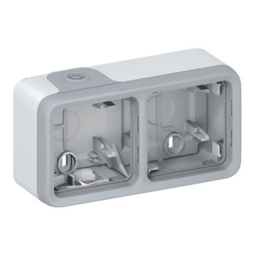 Caja con conos plexo modular gris - 2 elementos horizontales